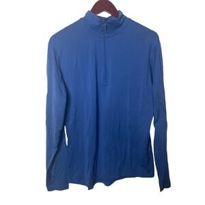 Smartwool men blue half zip merino wool top sz M/L